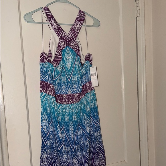 Wisp Dresses & Skirts - NWT wisp petites blue and Purple Patterned Dress size: 12P